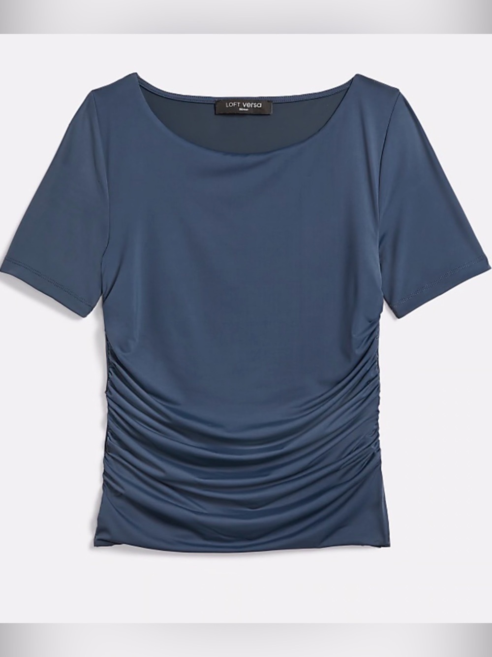 Loft versa ruched navy top